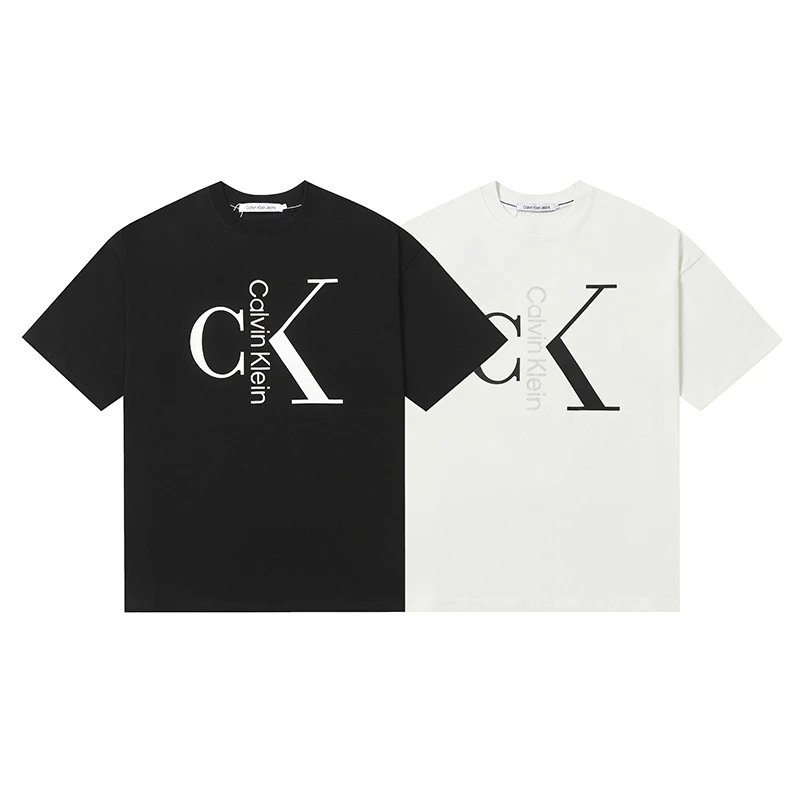Calvin Klein T-Shirts Logo-print crew-neck short-sleeve image 3