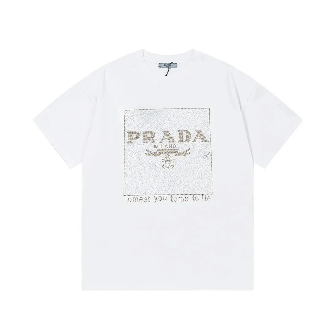 Prada T-Shirts Short-Sleeve Logo T-Shirt — 15