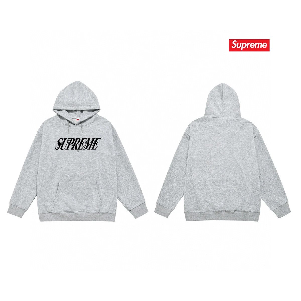 Supreme Hoodies & Sweatshirts Fleece-Lined Graphic Pullover Hoodie — 73-3 Fleece-lined style