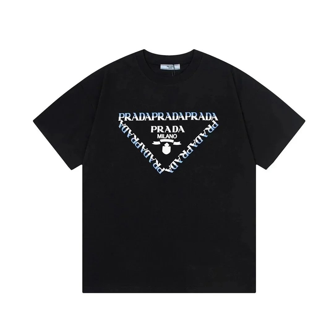Prada T-Shirts Short-Sleeve Logo T-Shirt — 22