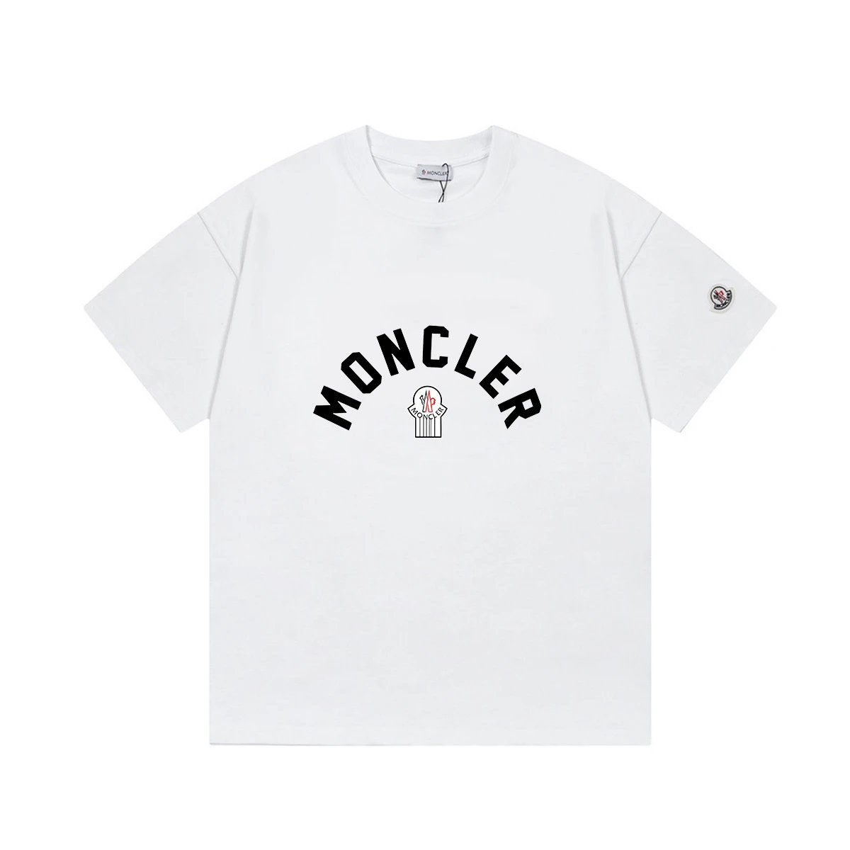 Moncler T-Shirts Short-Sleeve Graphic Print — M 2026 white