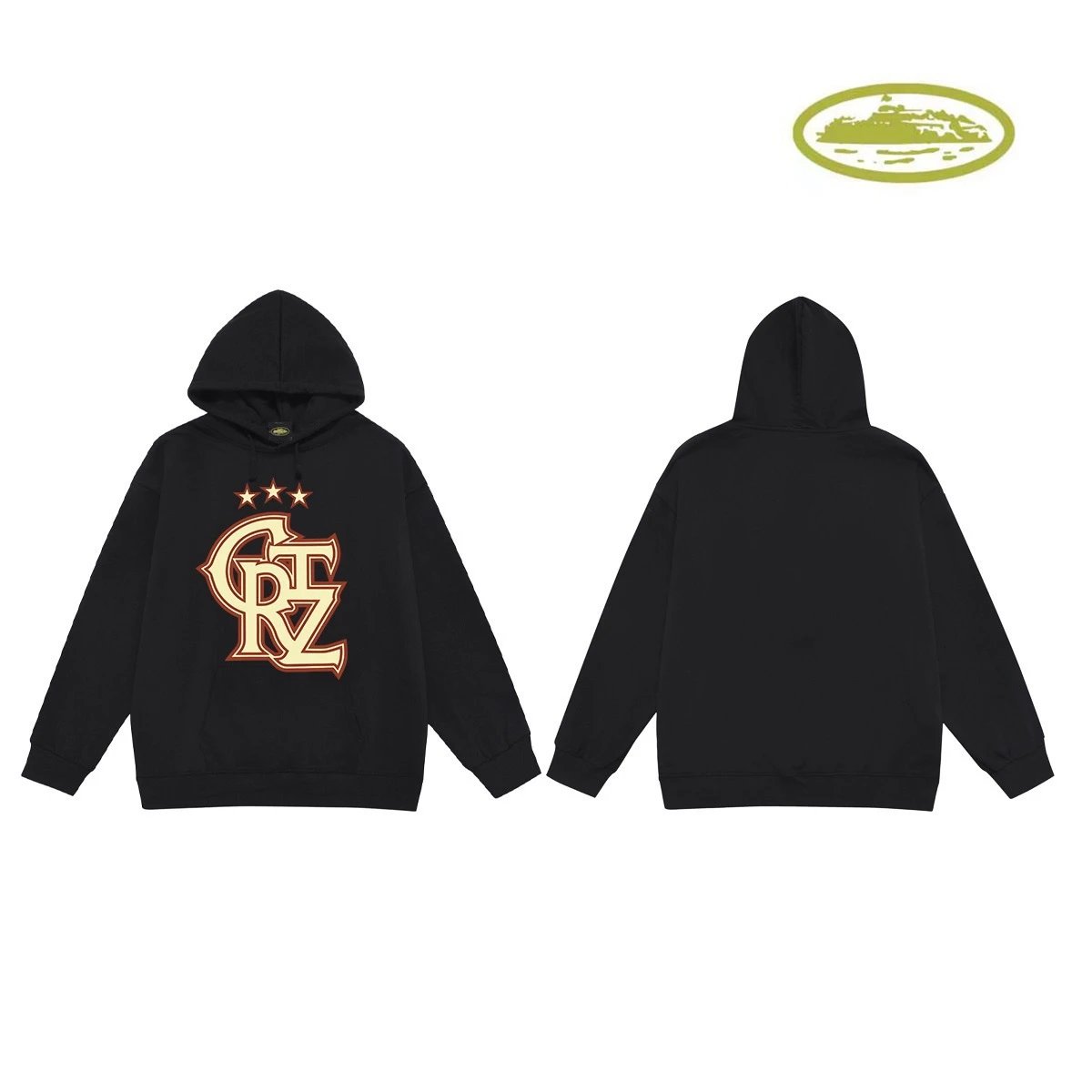 Corteiz Hoodies & Sweatshirts Classic Series printed pullover hoodie — C 2013 Black (terry))