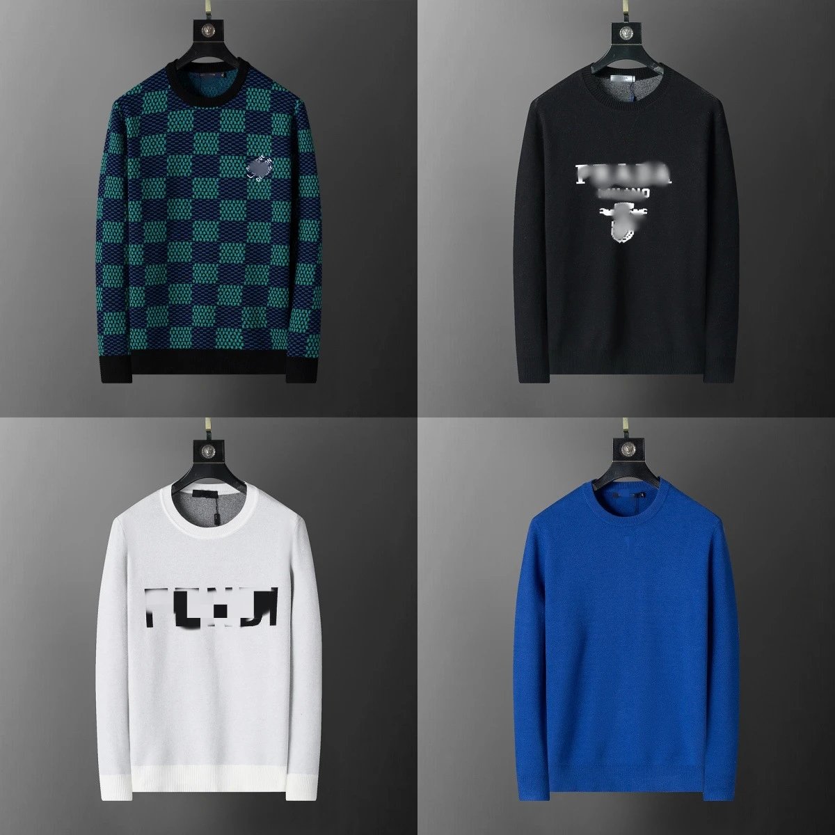 LV, Prada, Gucci crew-neck jum