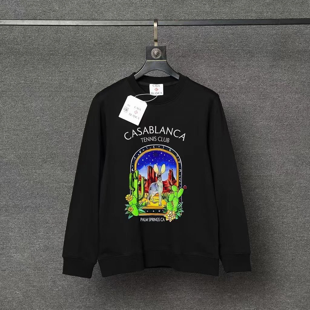 Casablanca Hoodies & Sweatshirts Graphic Print Crewneck Sweatshirt — 77