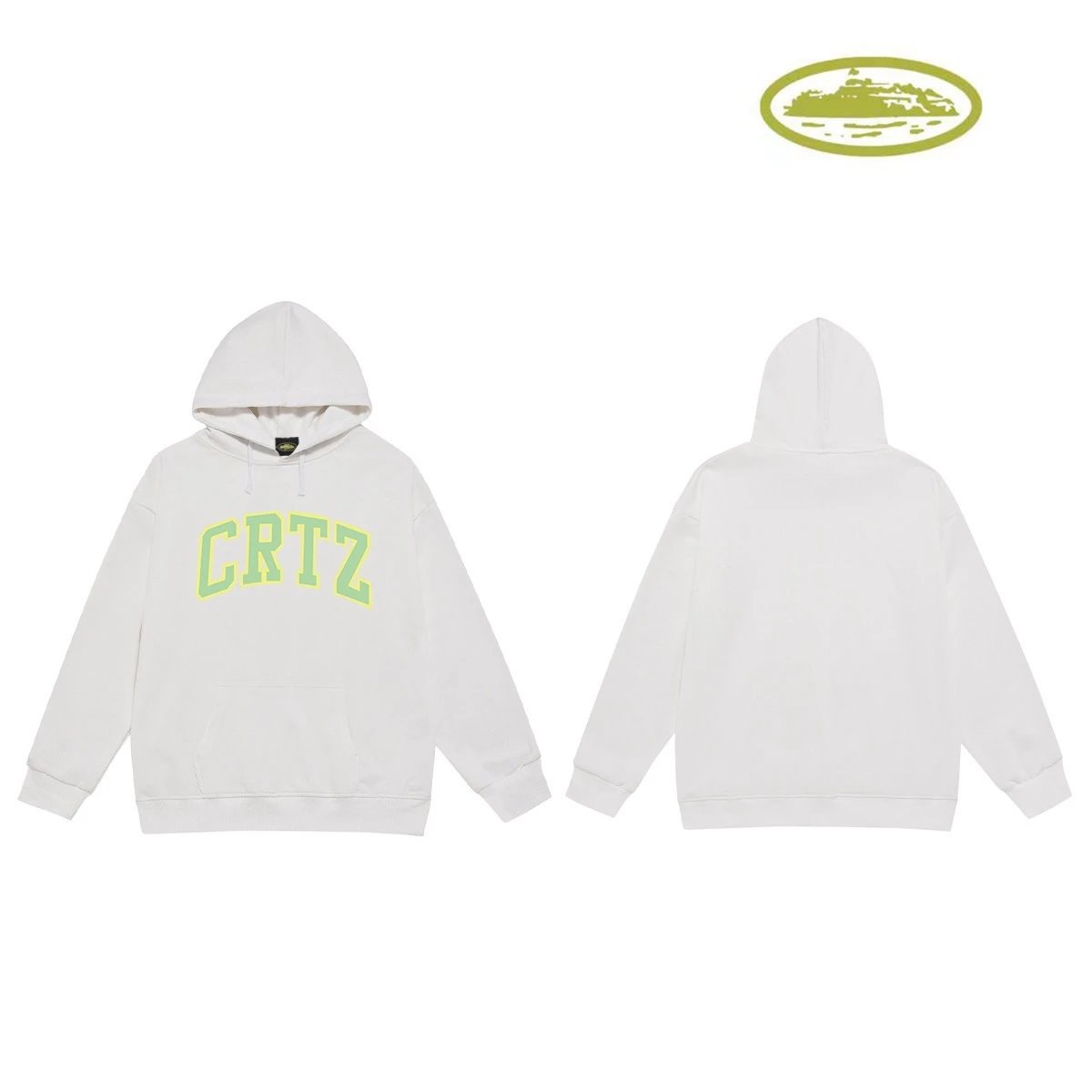 Corteiz Hoodies & Sweatshirts Classic Series printed pullover hoodie — C 2016 White (terry)