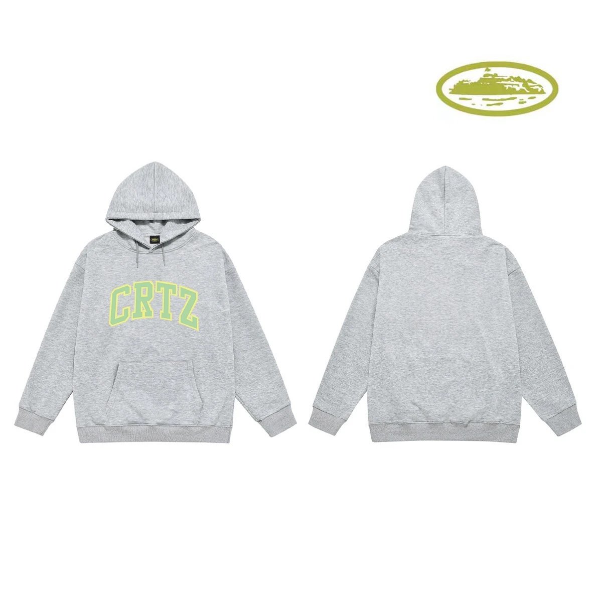 Corteiz Hoodies & Sweatshirts Classic Series printed pullover hoodie — C 2016 Gray (terry cloth))