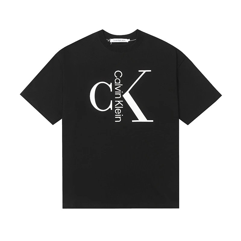 Calvin Klein T-Shirts Logo-print crew-neck short-sleeve — 512 black