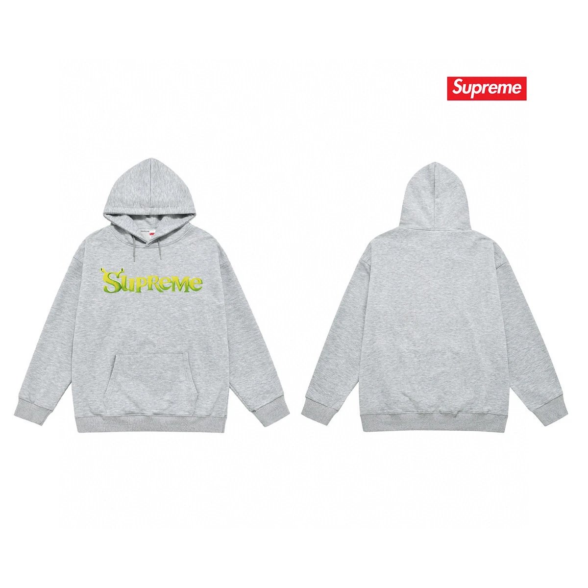 Supreme Hoodies & Sweatshirts Fleece-lined pullover hoodie with distorted logo — 81-3 Fleece-lined style
