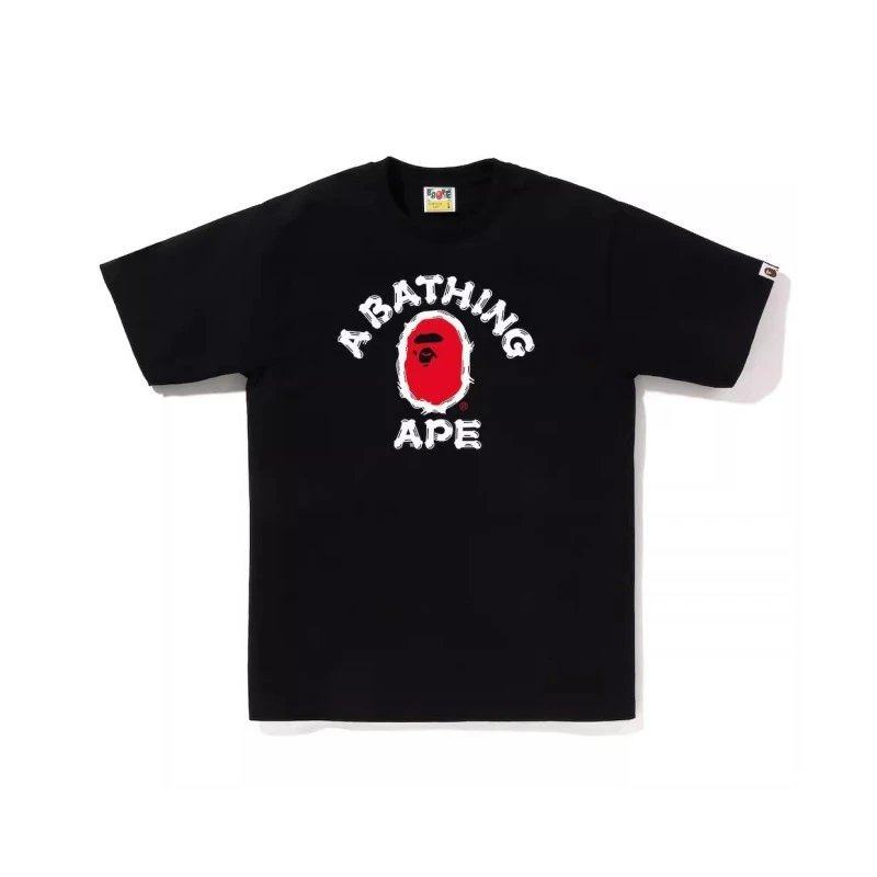 A Bathing Ape T-Shirts Head Graphic Short-Sleeve T-Shirt — 702 black