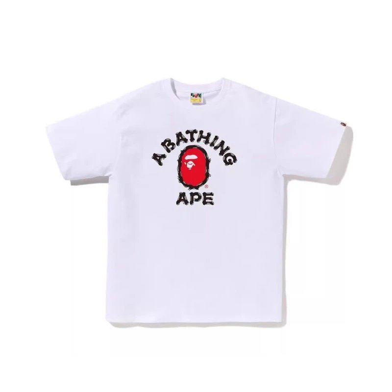 A Bathing Ape T-Shirts Head Graphic Short-Sleeve T-Shirt — 702 white