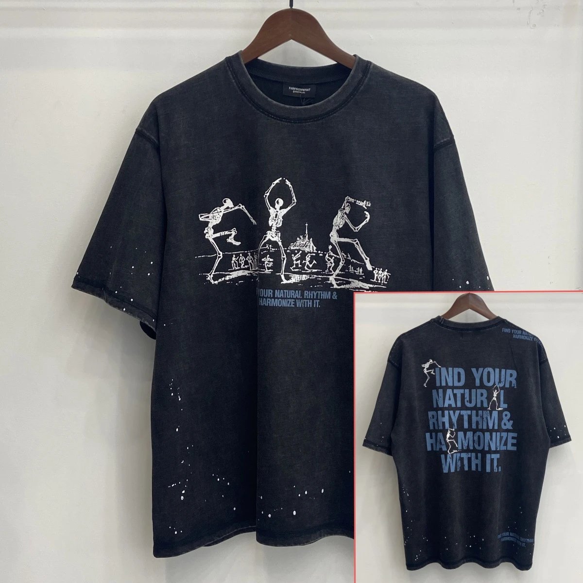 GRAILZ T-Shirts Graphic-print crew-neck T-shirt — FR0928 Black