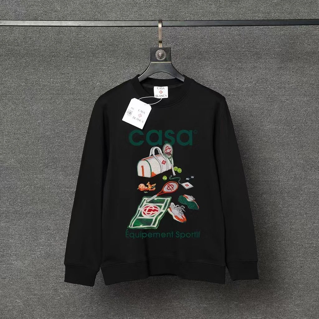 Casablanca Hoodies & Sweatshirts Graphic Print Crewneck Sweatshirt — 81