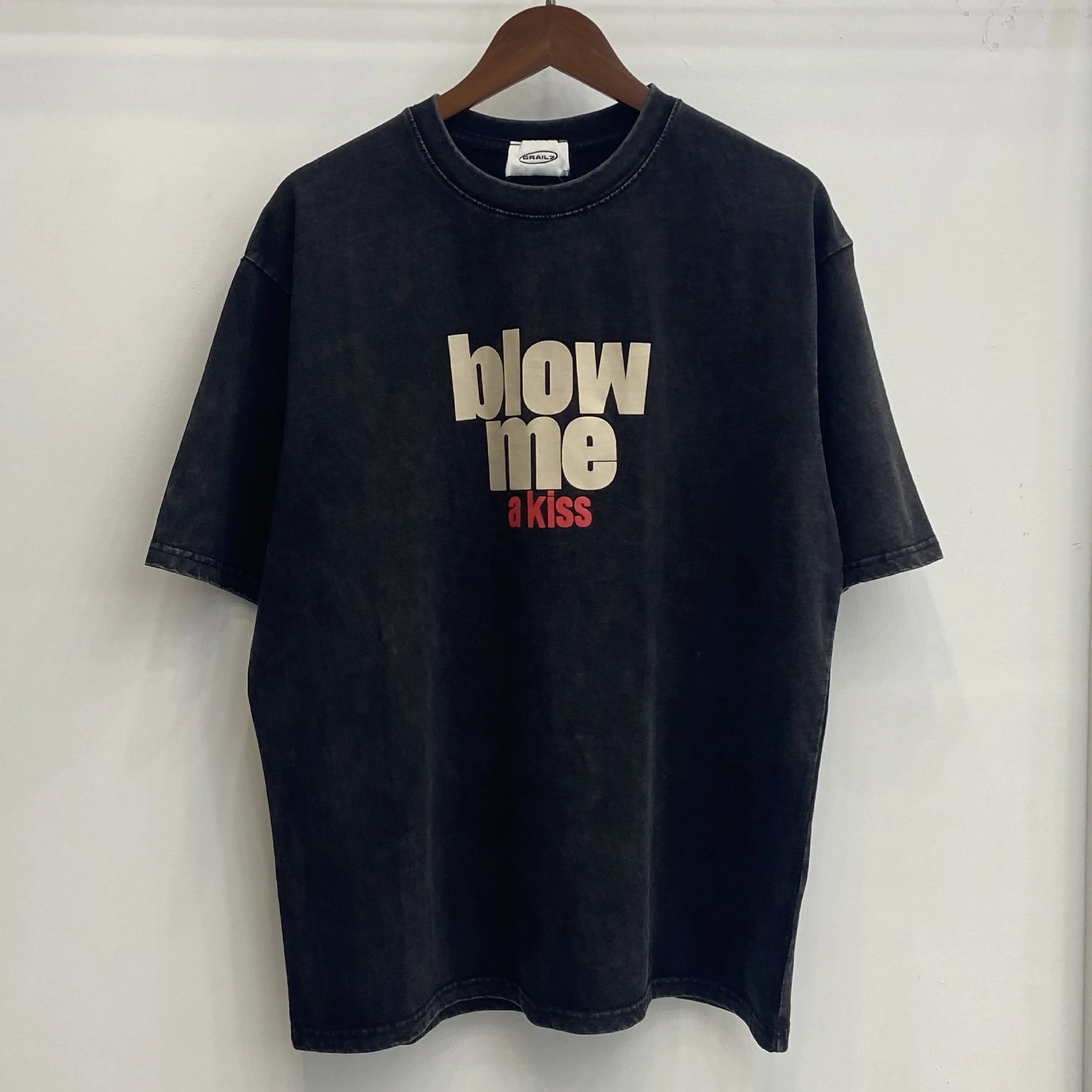 GRAILZ T-Shirts Oversized Graphic Print — Black GR 70