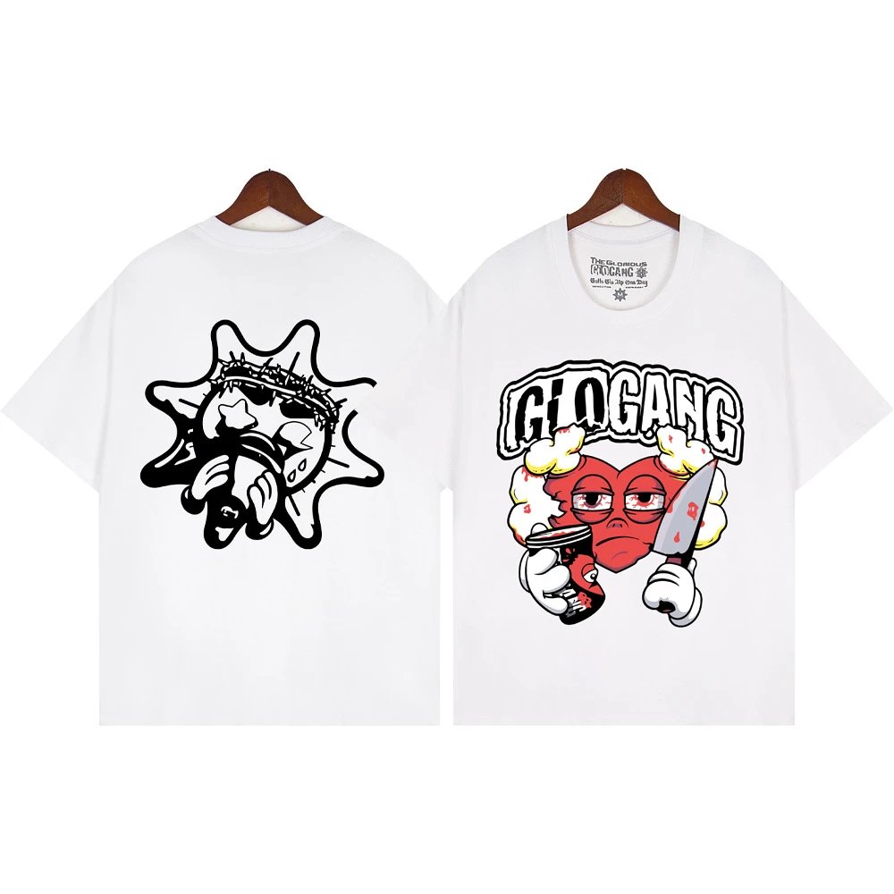 Glo Gang T-Shirts Graphic Print Crew Neck T-Shirt — 108 white