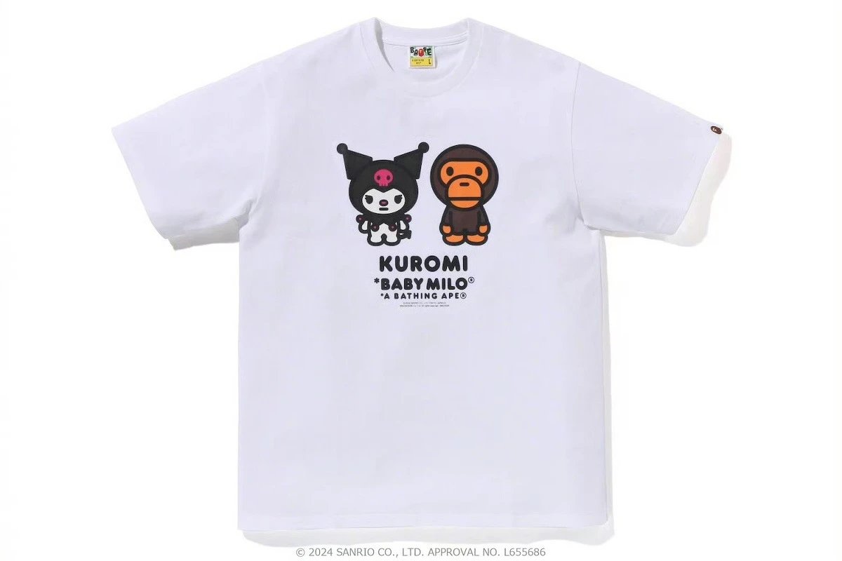 A Bathing Ape T-Shirts Baby Milo Sanrio Character Graphic — Kuromi