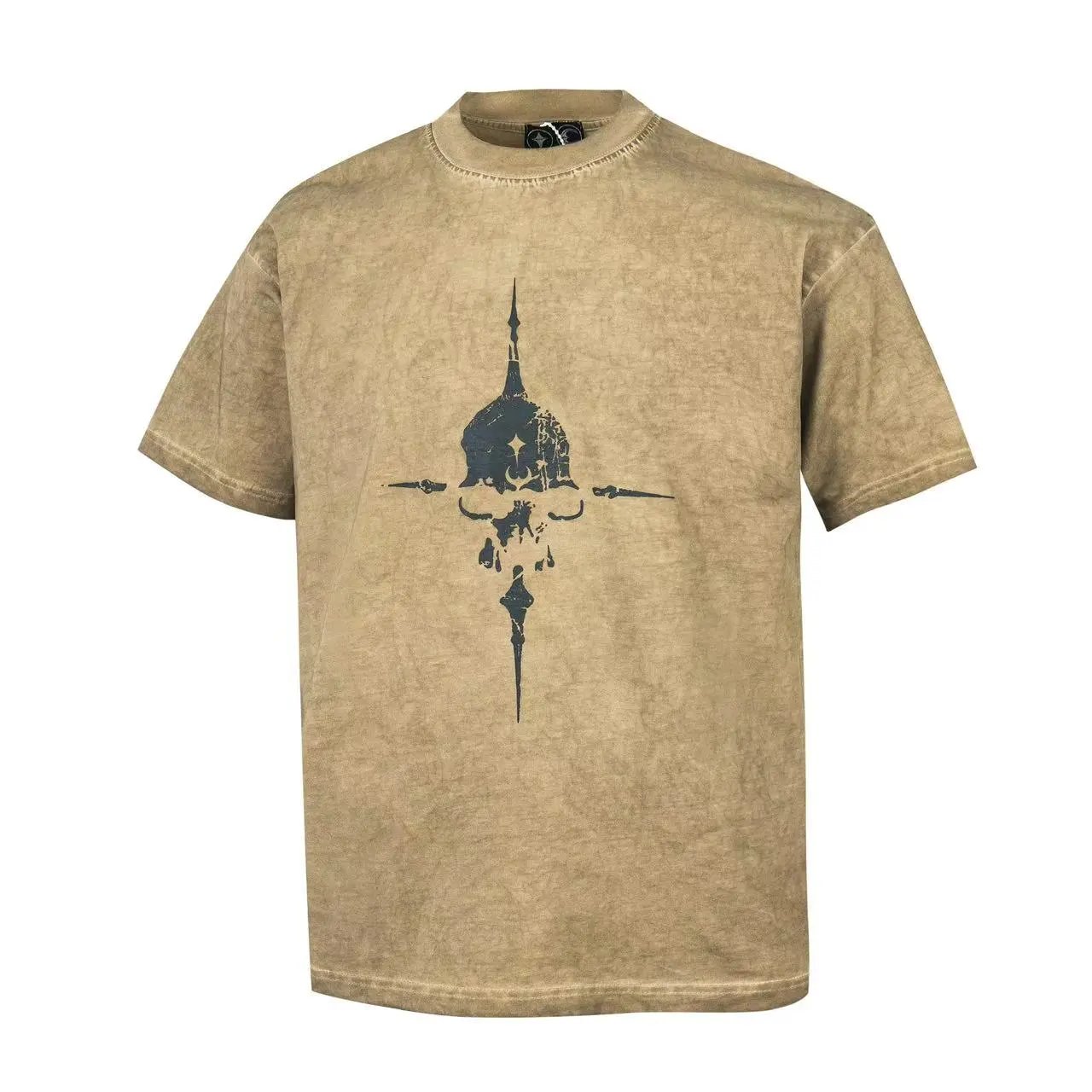Unbranded T-Shirts Star and crescent moon graphic — Skull Yellow