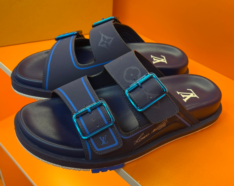 Louis Vuitton Slippers Monogram two-buckle slide sandals — 10