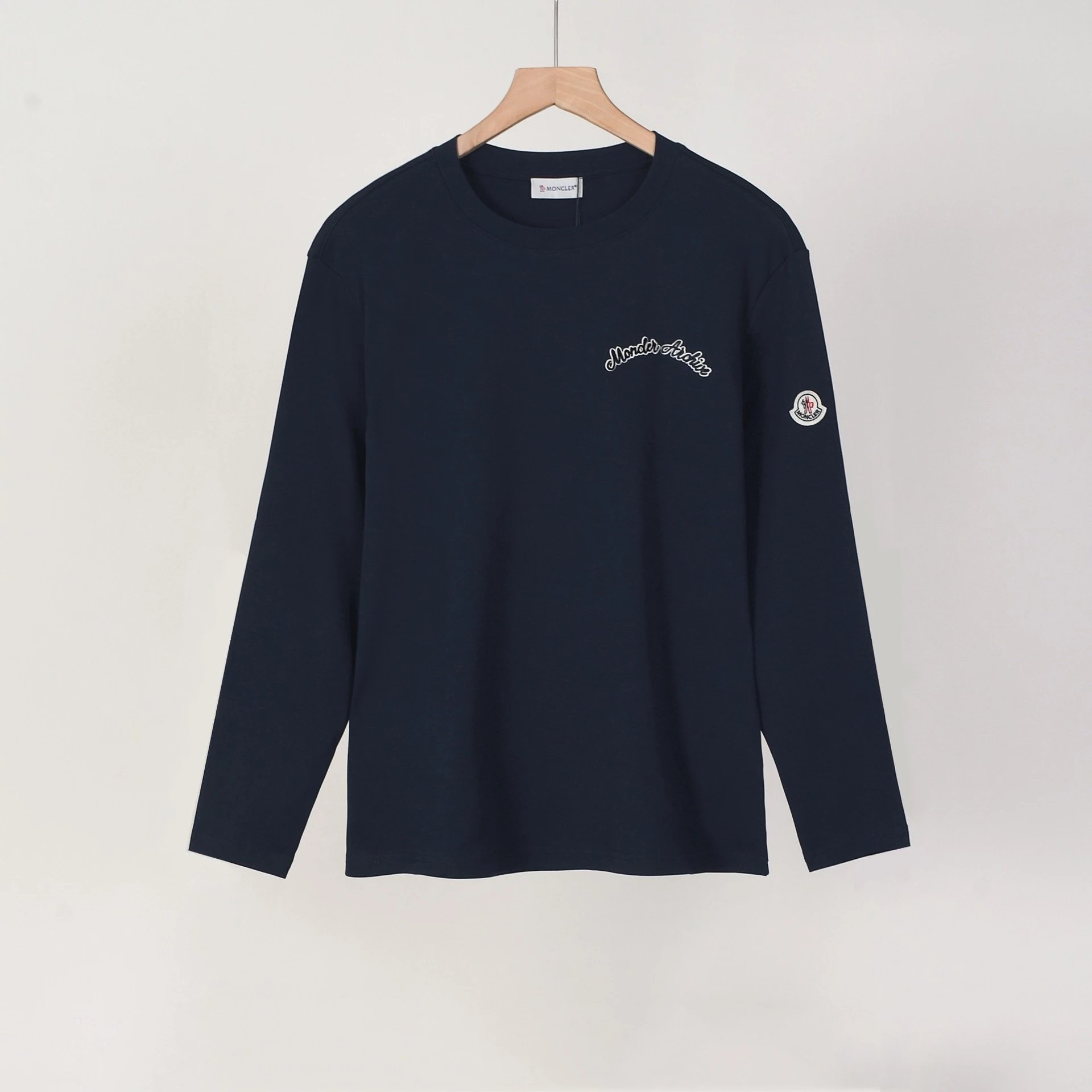 Polo Ralph Lauren T-Shirts Long-Sleeve Crew-Neck Embroidered Logo — 1520 Dark blue