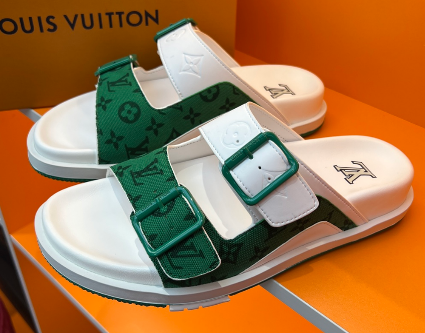 Louis Vuitton Slippers Monogram two-buckle slide sandals — 21