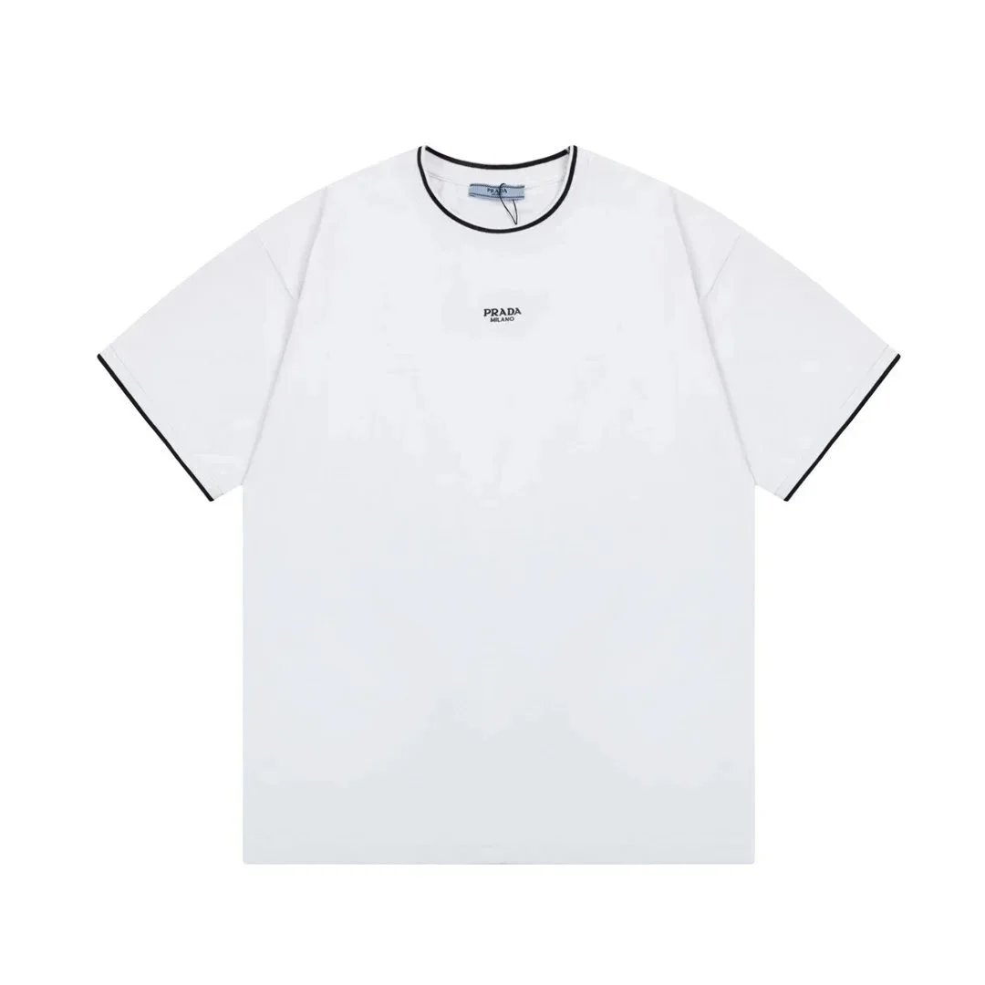Prada T-Shirts Short-Sleeve Logo T-Shirt image 5