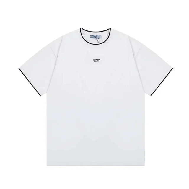 Prada T-Shirts Short-Sleeve Logo T-Shirt product detail image 5