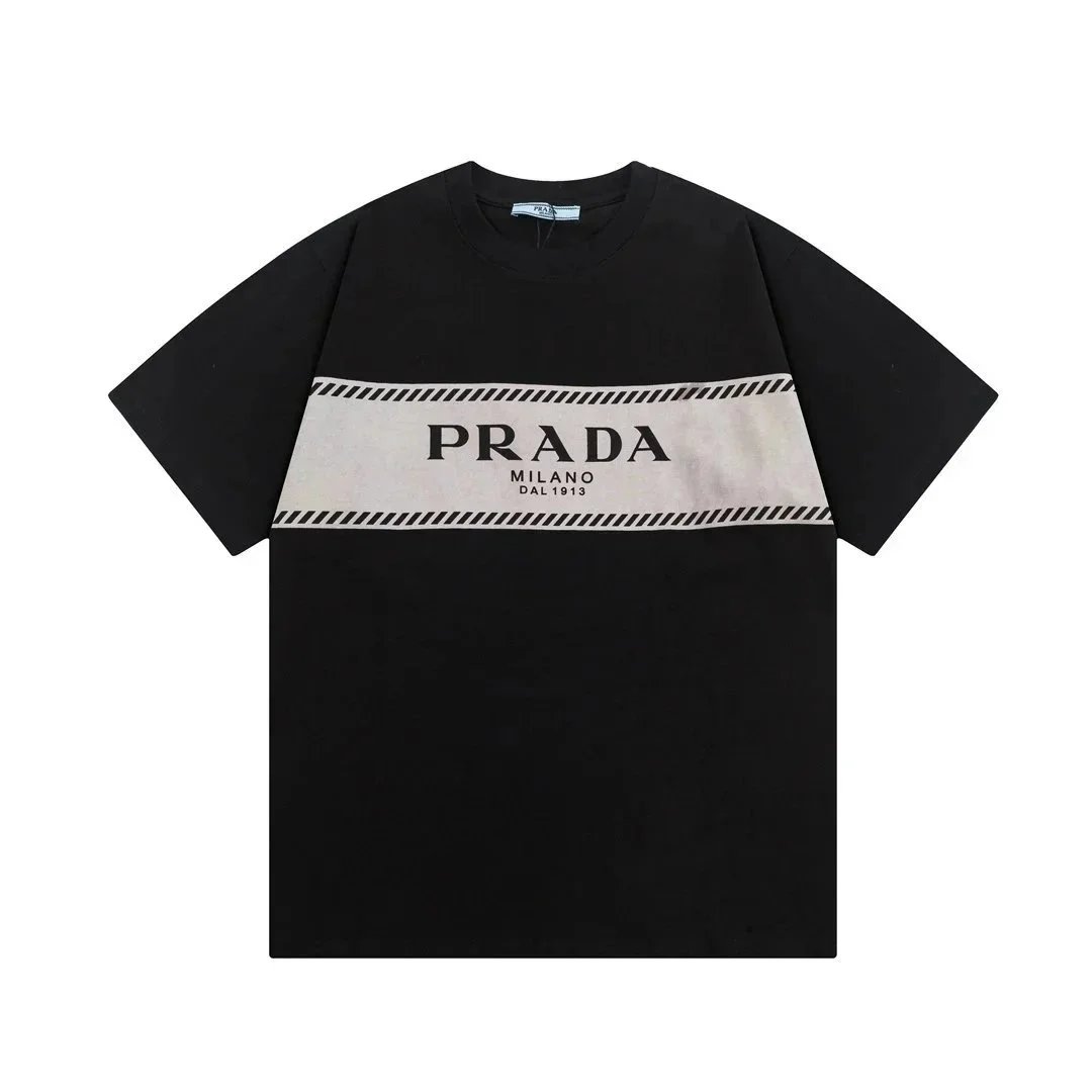 Prada T-Shirts Short-Sleeve Logo T-Shirt — 04
