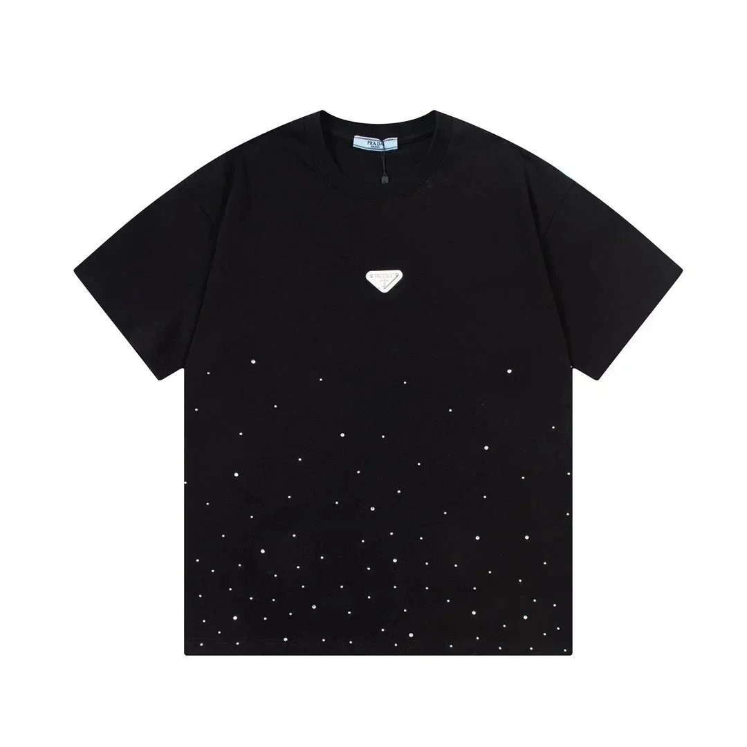 Prada T-Shirts Short-Sleeve Logo T-Shirt — 14