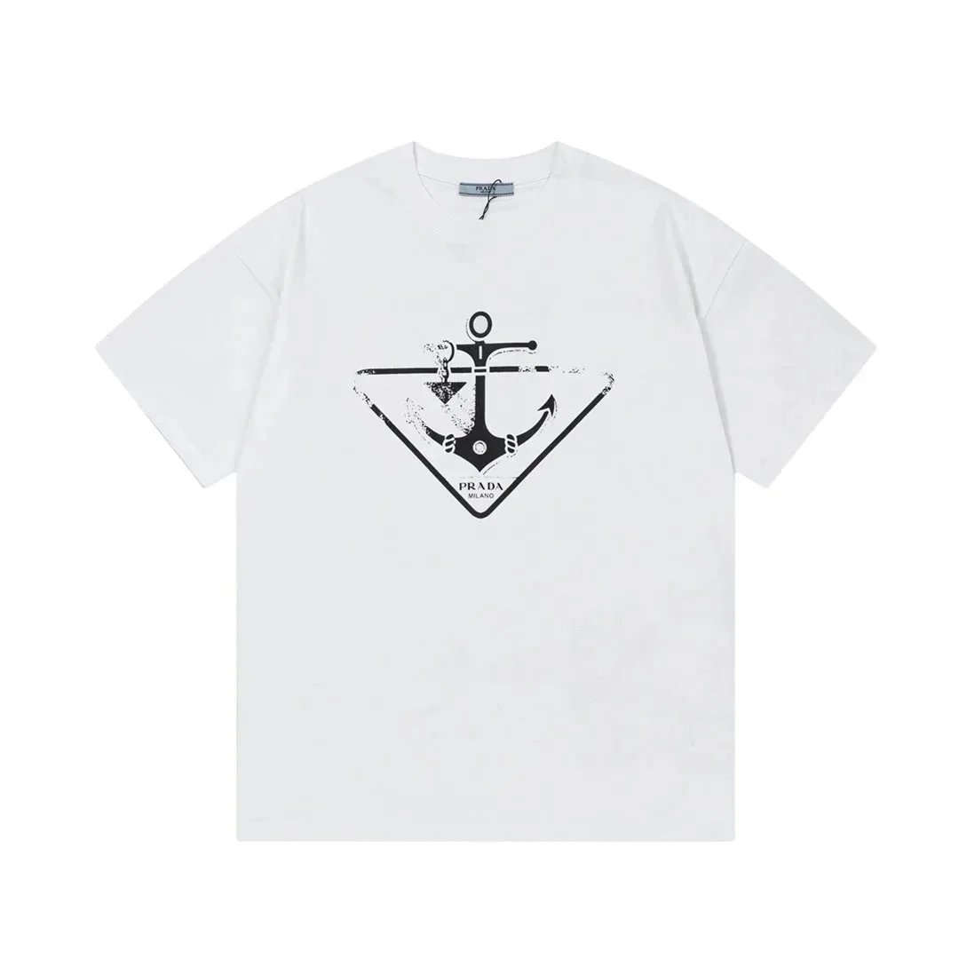 Prada T-Shirts Short-Sleeve Logo T-Shirt — 29