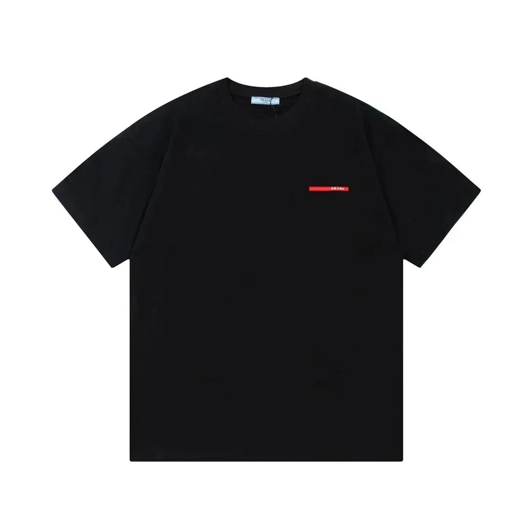 Prada T-Shirts Short-Sleeve Logo T-Shirt — 40