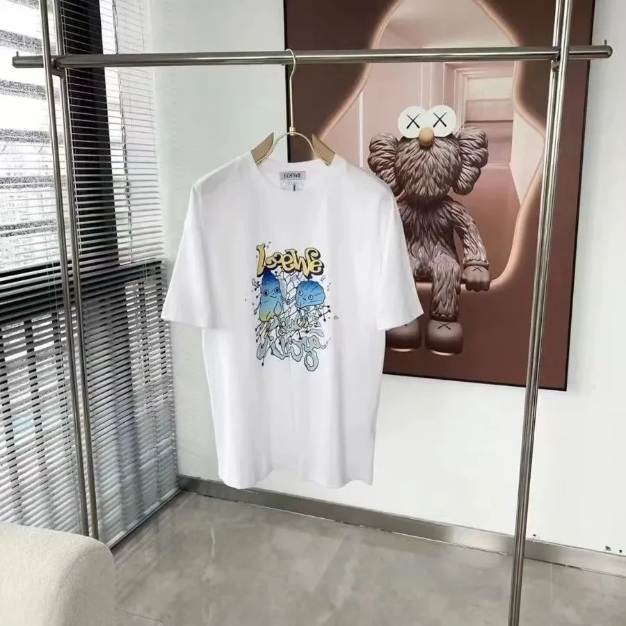 Loewe T-Shirts Short-Sleeve Graphic Logo T-Shirt — 36