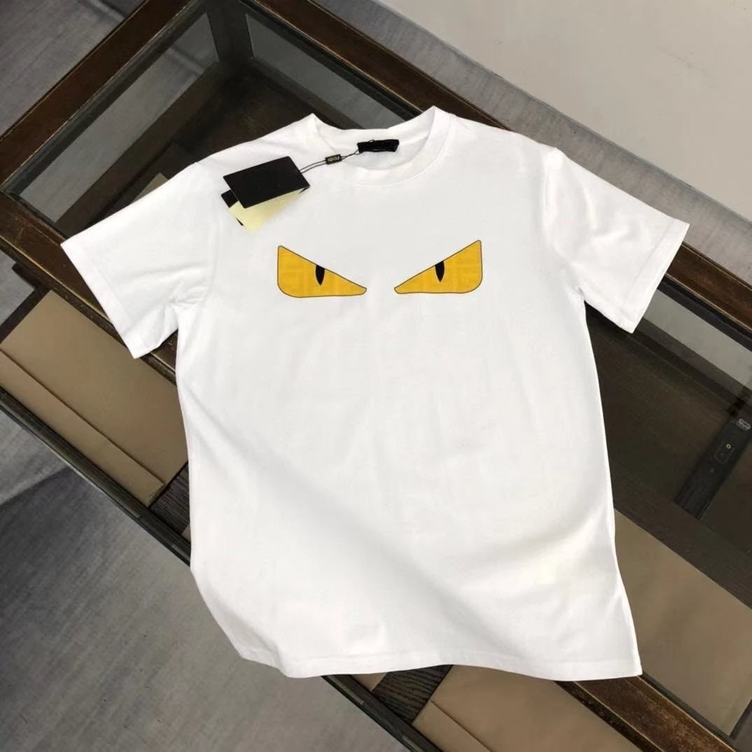Fendi T-Shirts Short-Sleeve Logo Print — F67