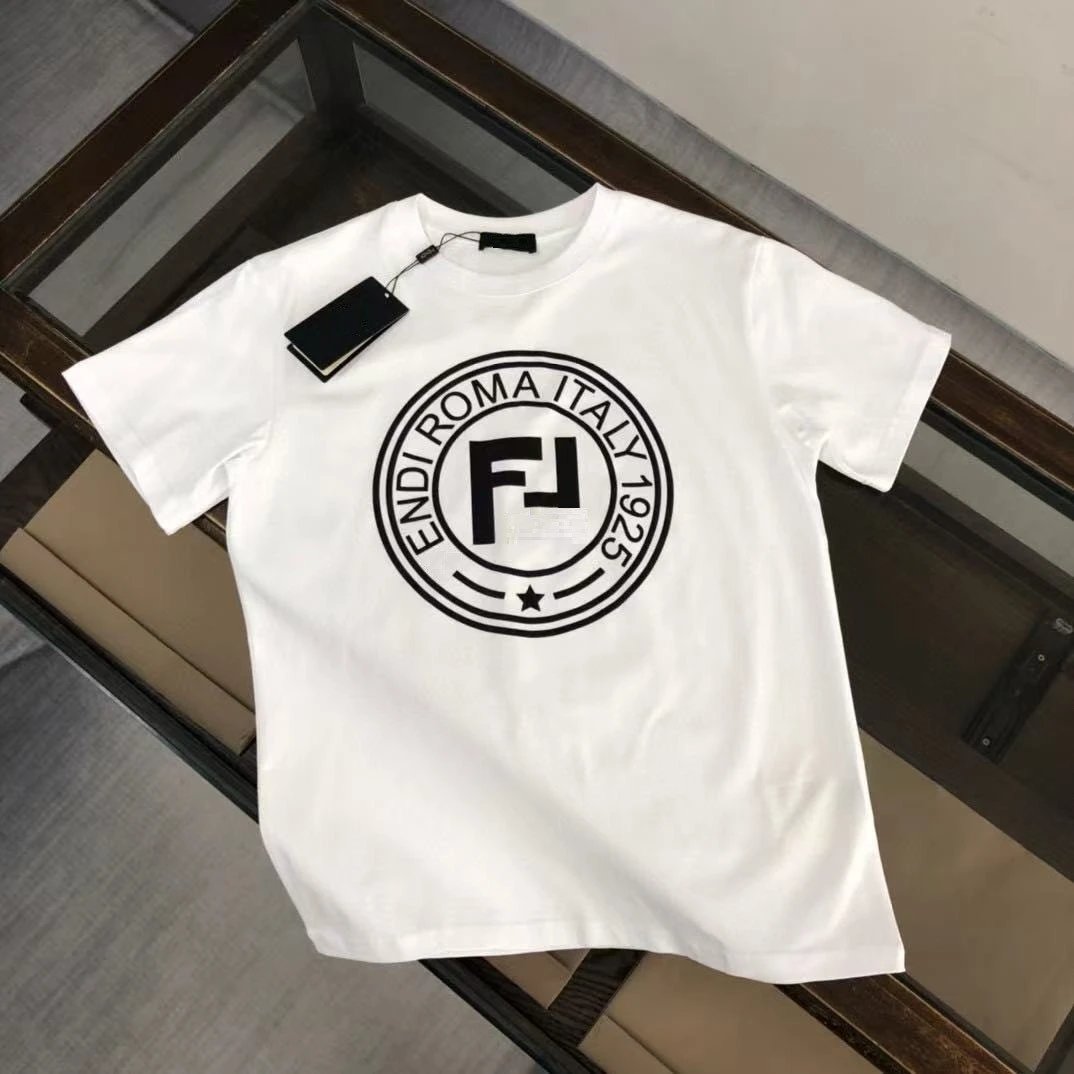 Fendi T-Shirts Short-Sleeve Logo Print — F72