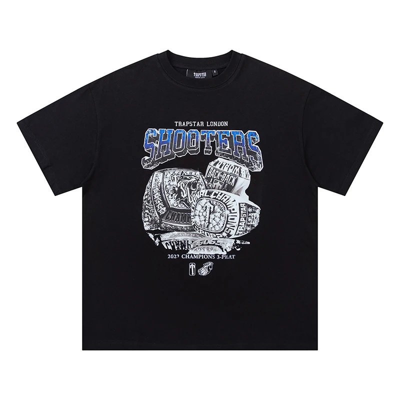 Trapstar T-Shirts Graphic Logo Short-Sleeve T-Shirt — 712 Black
