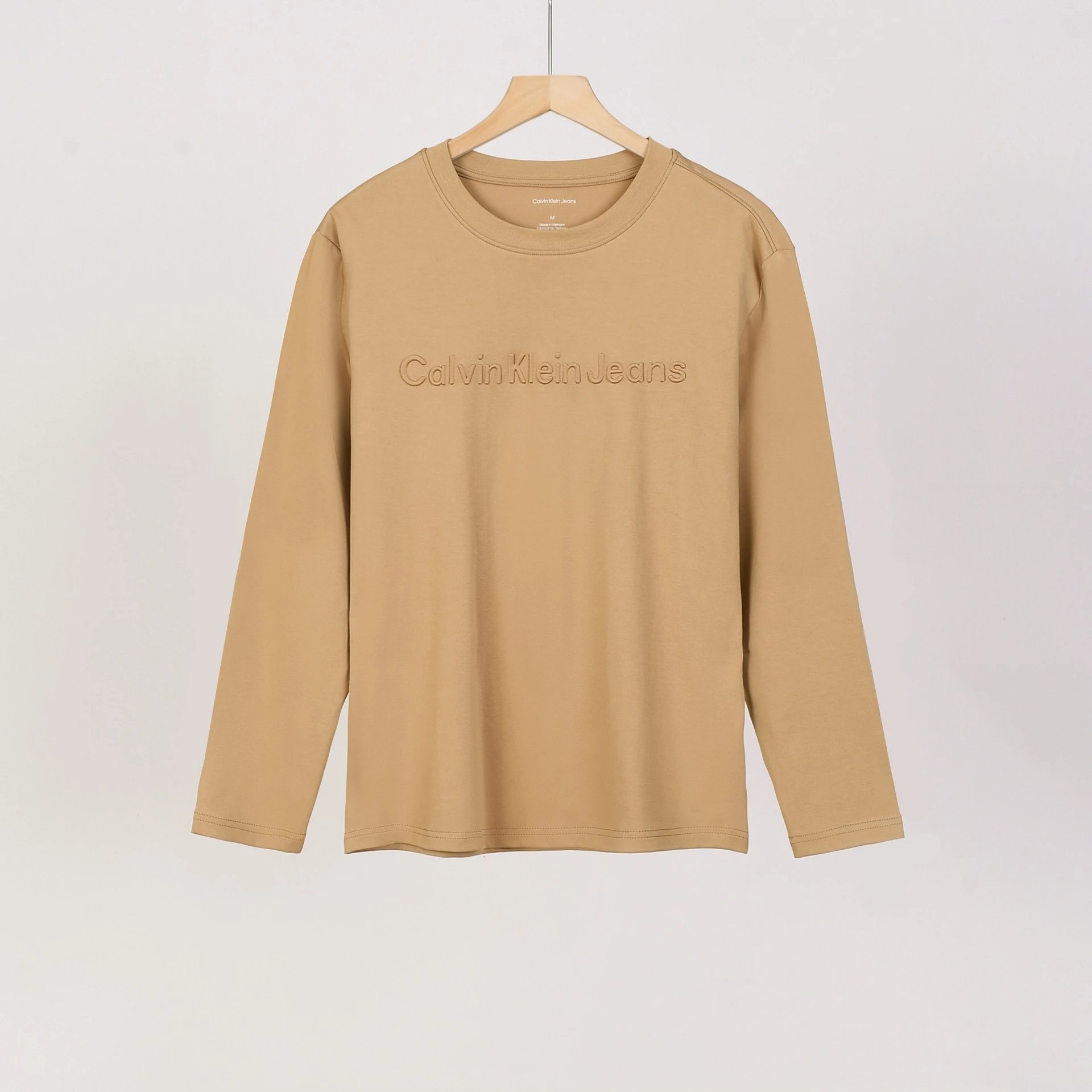 Polo Ralph Lauren T-Shirts Long-Sleeve Crew-Neck Embroidered Logo — 1512 Khaki