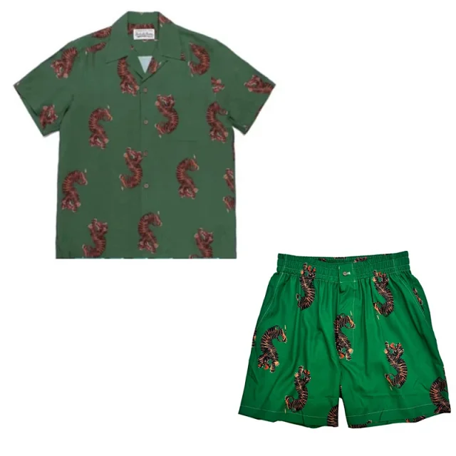 WACKO MARIA Matching Sets Tiger Print Hawaiian Shirt and Shorts Set product detail image 32