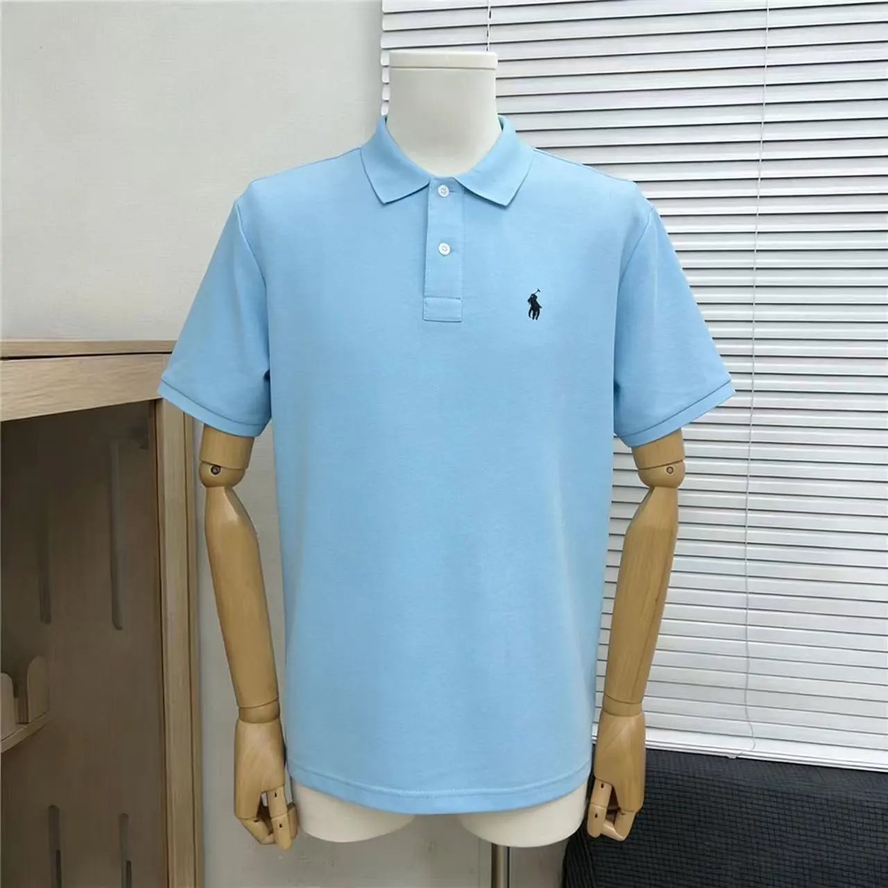 Polo Ralph Lauren Shirts Short-Sleeve Embroidered Pony Shirt — Little Horse Blue 002