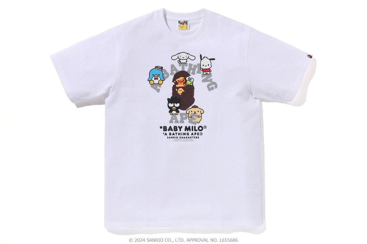 A Bathing Ape T-Shirts Baby Milo Sanrio Character Graphic — Family portrait