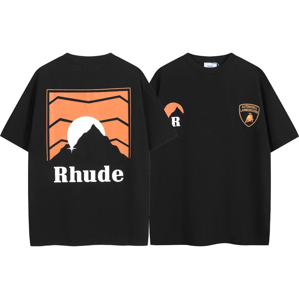 Rhude T-Shirts Graphic Print Short-Sleeve T-Shirt — 8031 black