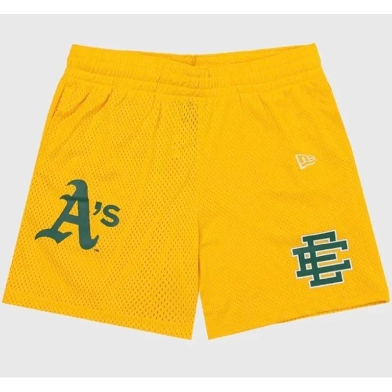 Eric Emanuel Shorts Mesh basketball with team graphic patches — American style EE Quick-drying AS Shorts 22
