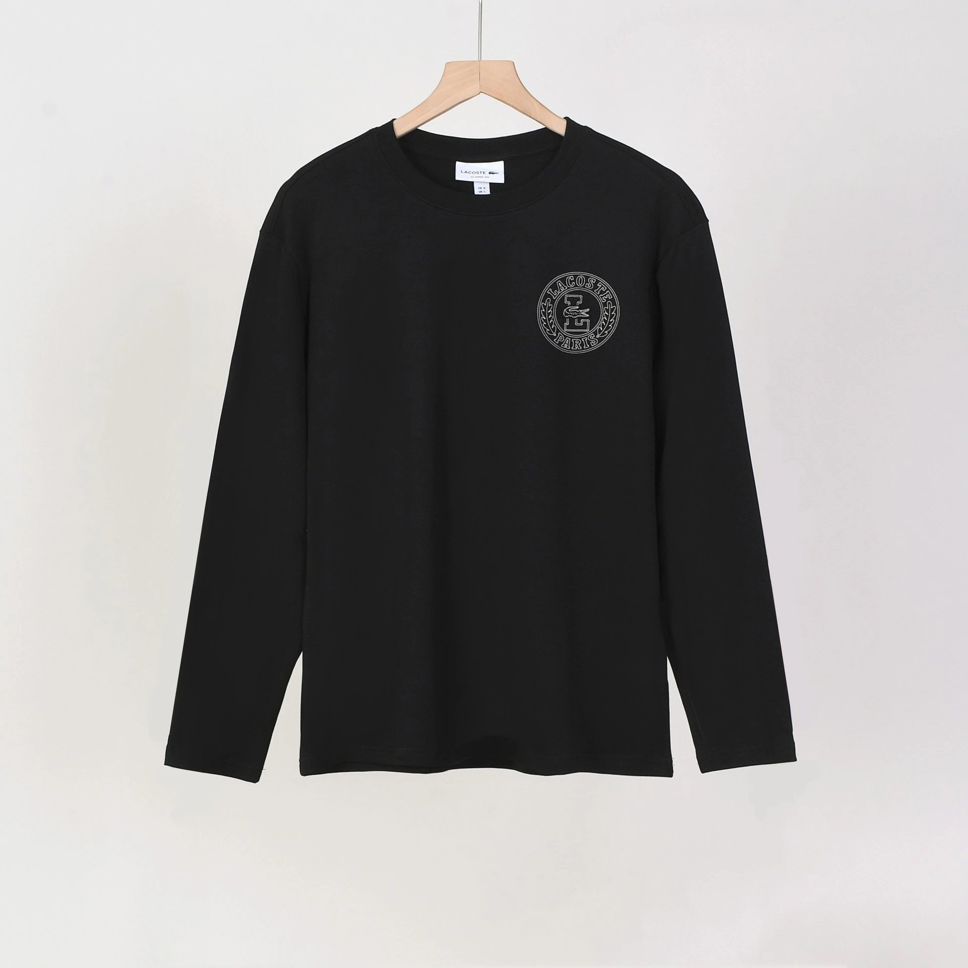 Polo Ralph Lauren T-Shirts Long-Sleeve Crew-Neck Embroidered Logo — 1516 Black