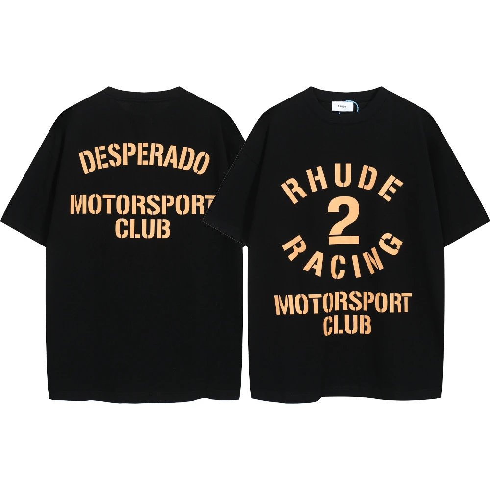 Rhude T-Shirts Graphic Print Short-Sleeve T-Shirt — 8034 black