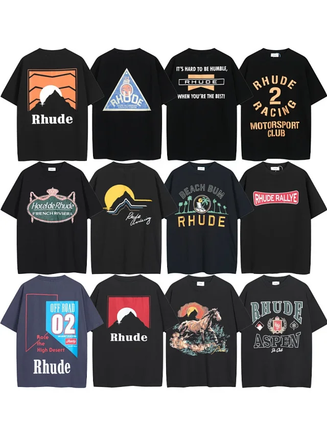 Rhude T-Shirts Graphic Print Short-Sleeve T-Shirt product detail image 1