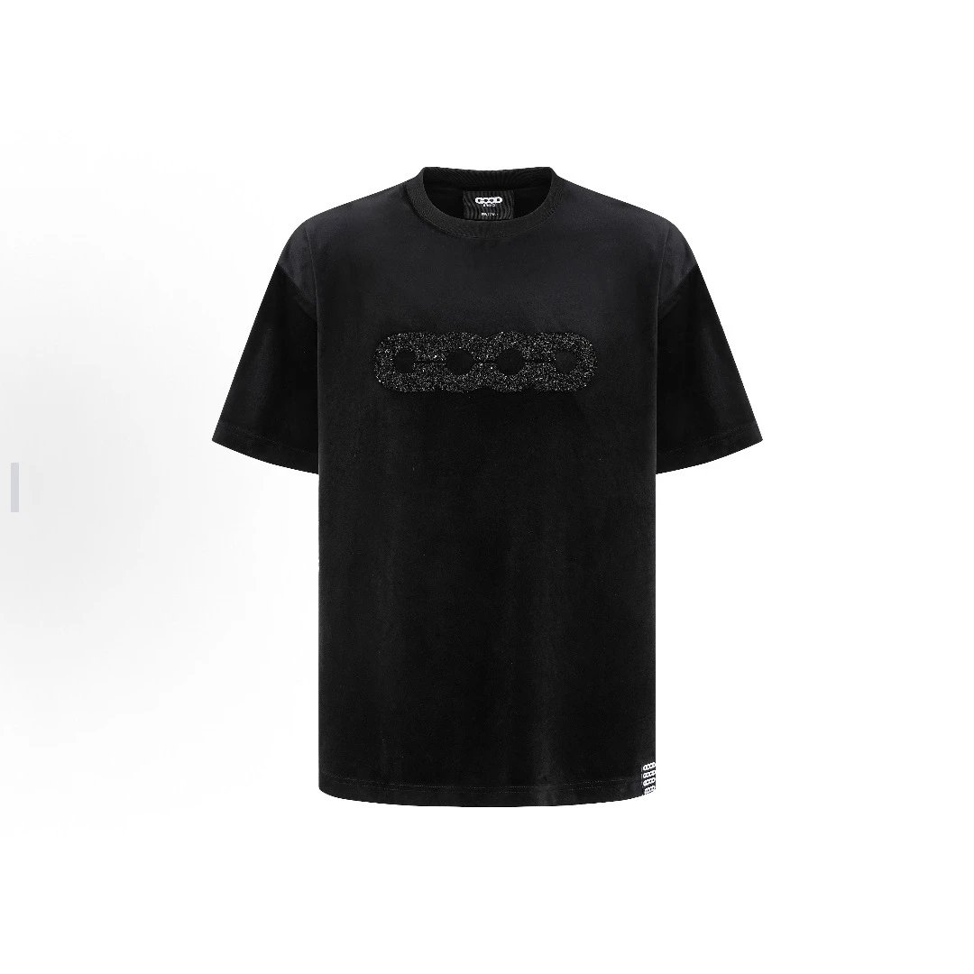 GOODBAI T-Shirts Oversized short-sleeve logo graphic T-shirt — 98 black