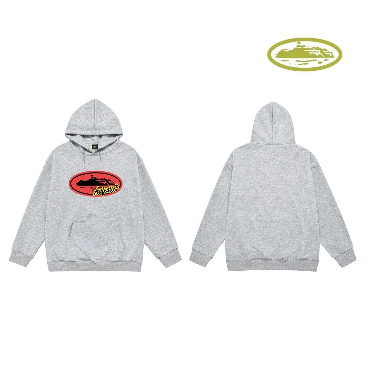 Corteiz Hoodies & Sweatshirts Classic Series printed pullover hoodie — C 2021 Gray (terry cloth))