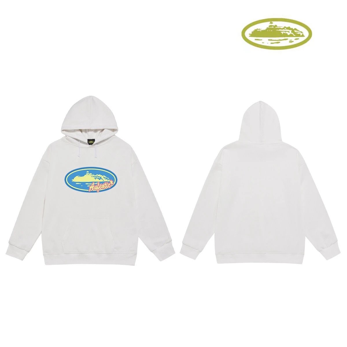 Corteiz Hoodies & Sweatshirts Classic Series printed pullover hoodie — C 2022 White (terry)