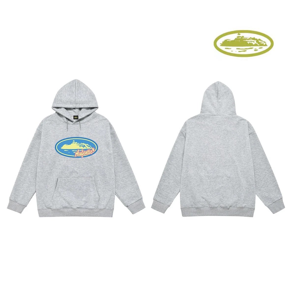 Corteiz Hoodies & Sweatshirts Classic Series printed pullover hoodie — C 2022 Gray (terry cloth))