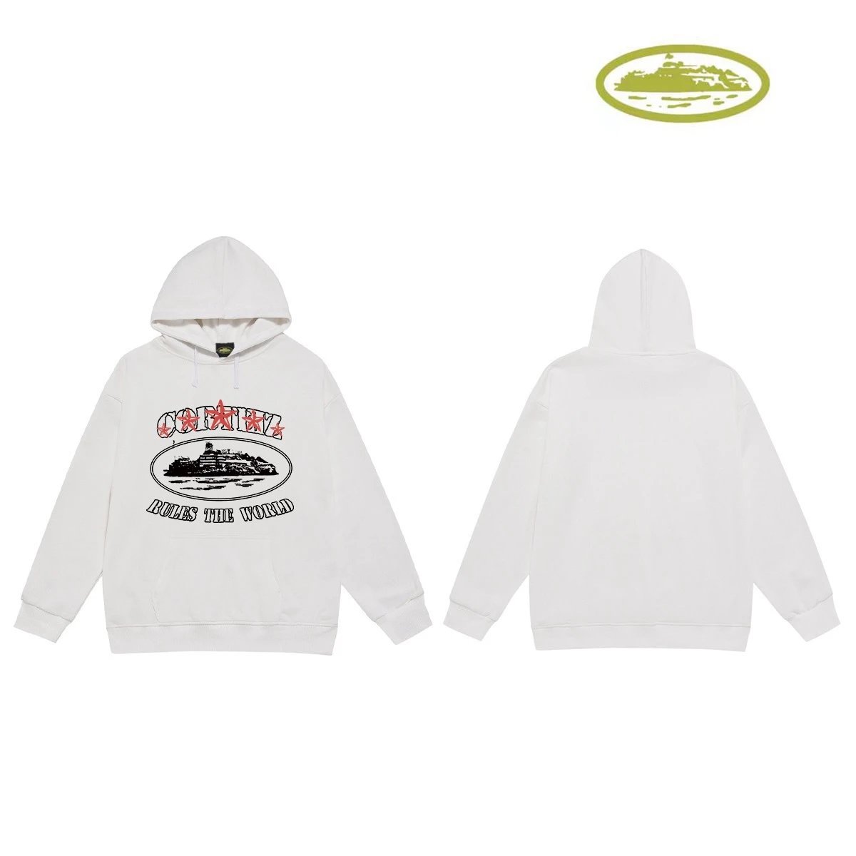 Corteiz Hoodies & Sweatshirts Classic Series printed pullover hoodie — C 2025 White (terry)