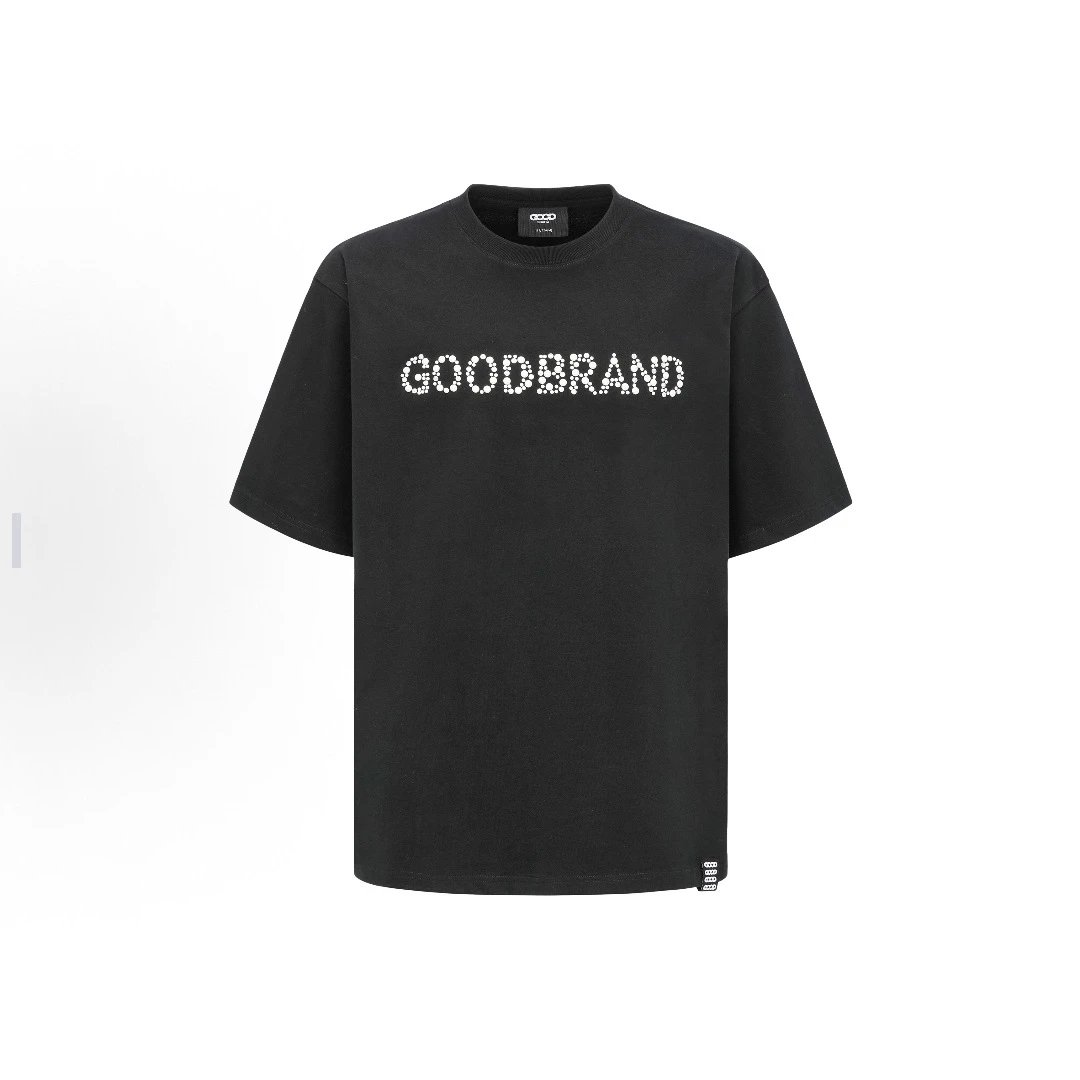 GOODBAI T-Shirts Oversized short-sleeve logo graphic T-shirt — 96 black