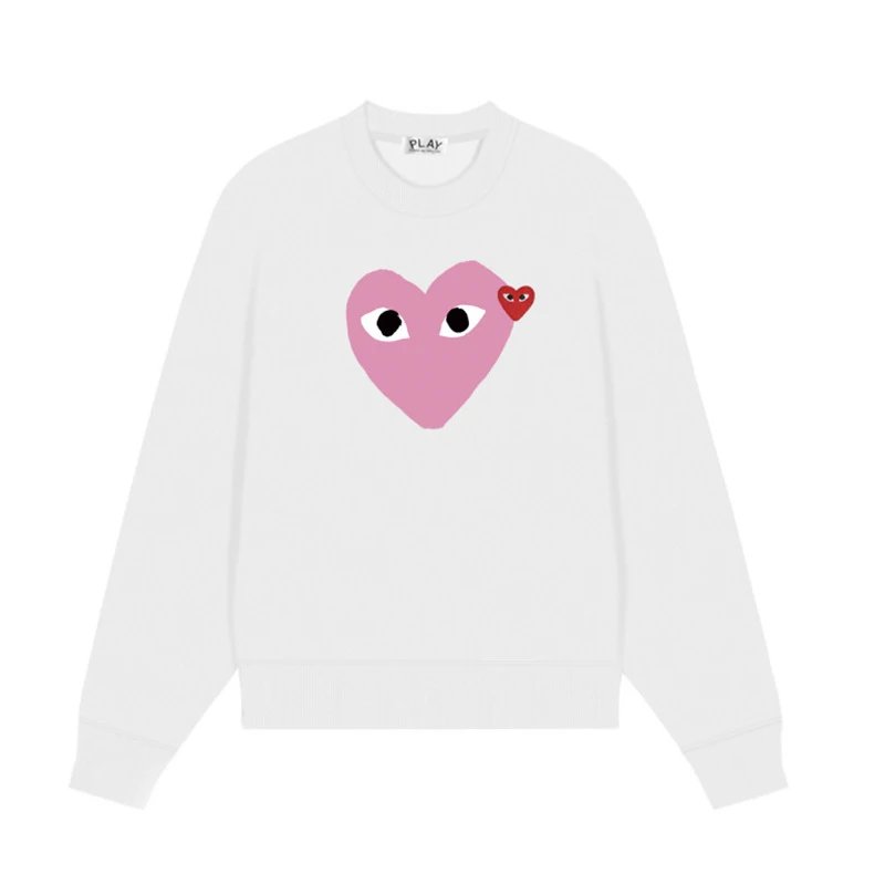 Comme des Garçons Hoodies & Sweatshirts PLAY heart graphic crewneck sweatshirt — 35 White