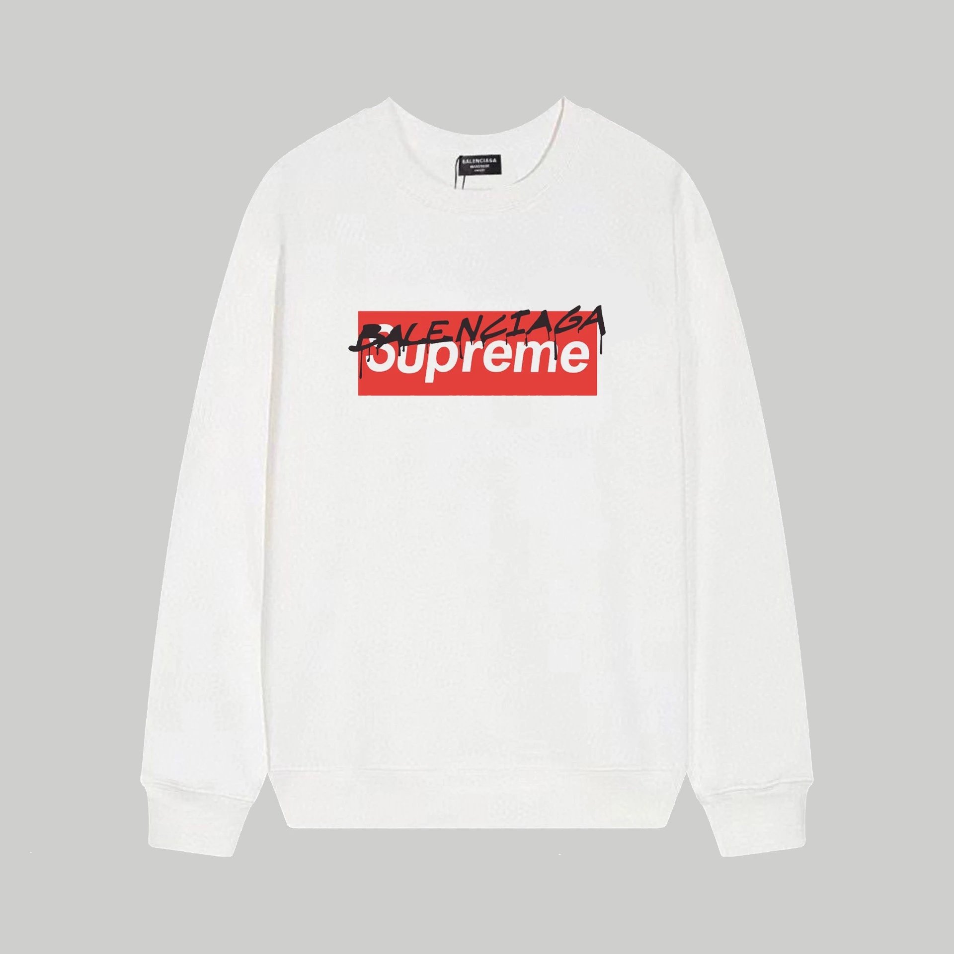 Balenciaga Hoodies & Sweatshirts Crewneck logo-print sweatshirt — 159 white